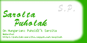 sarolta puholak business card